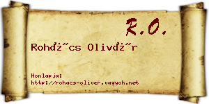 Rohács Olivér névjegykártya
